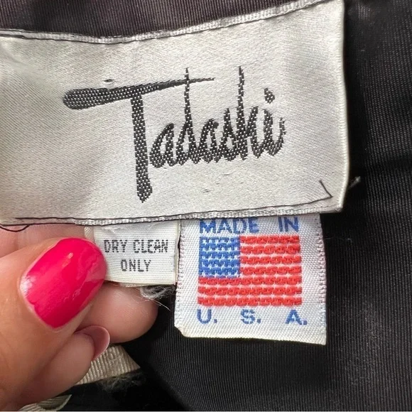 Vintage Tadashi silver fit and flare sweetheart 80s retro cocktail dress bodycon - Picture 6 of 11